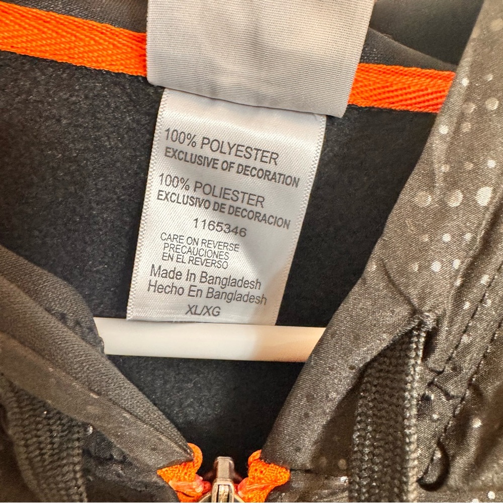 NHL Philadelphia Flyers Black and Orange Zip up hooded jacket.  Size XL - Picture 5 of 13